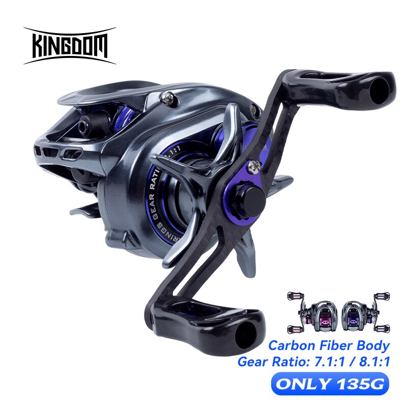 Kastking Reel Zephyr - Kingdom-carrete de pesca Baitcasting ultraligero, 135g,