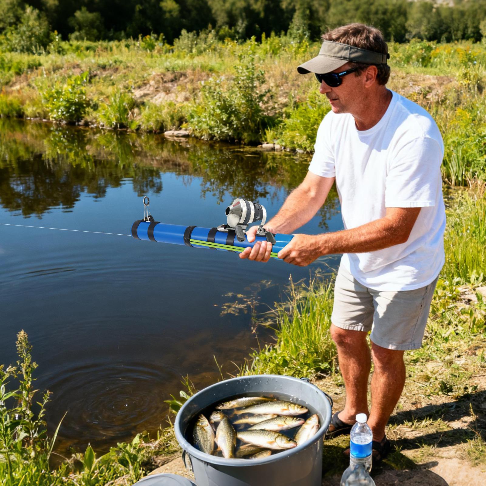 Caña de pescar con diseño de t - Fishing Line Spooler reseña y precio