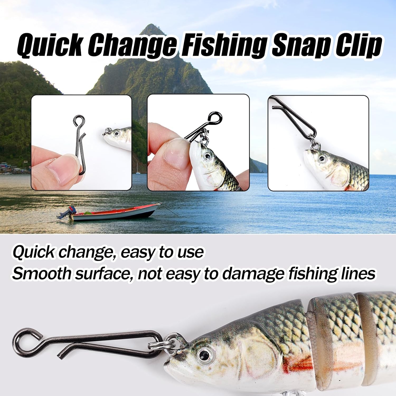 100 Piezas de Clips de Pesca d - Saltwater Line reseña y precio