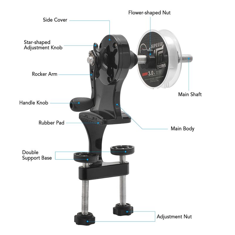 ABJX Enrollador de Hilo de Pes - Fishing Line Spooler reseña y precio