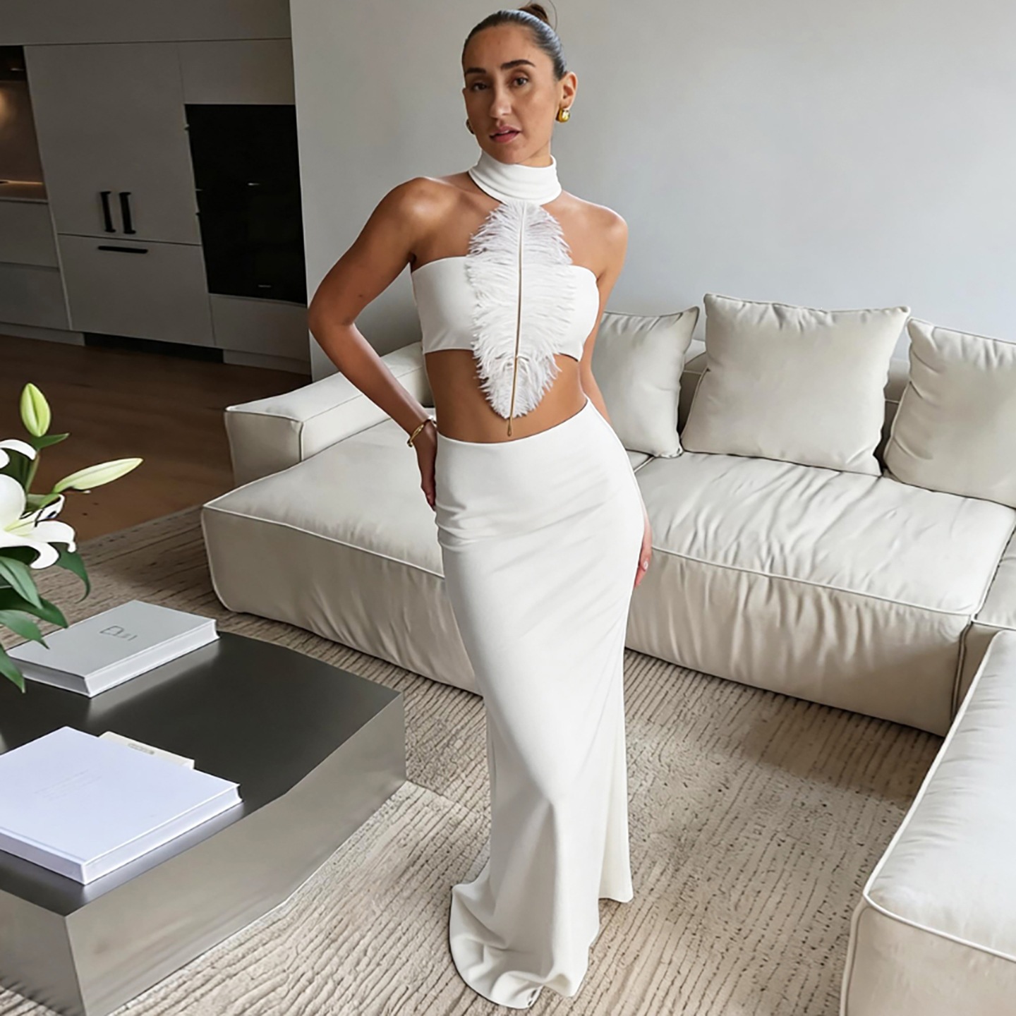 Conjunto de Vestido Maxi de Si - Fly Line reseña y precio